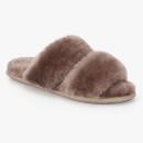 Ladies Poppy Open Toe Sheepskin Slider Coffee Extra Image 2 Preview